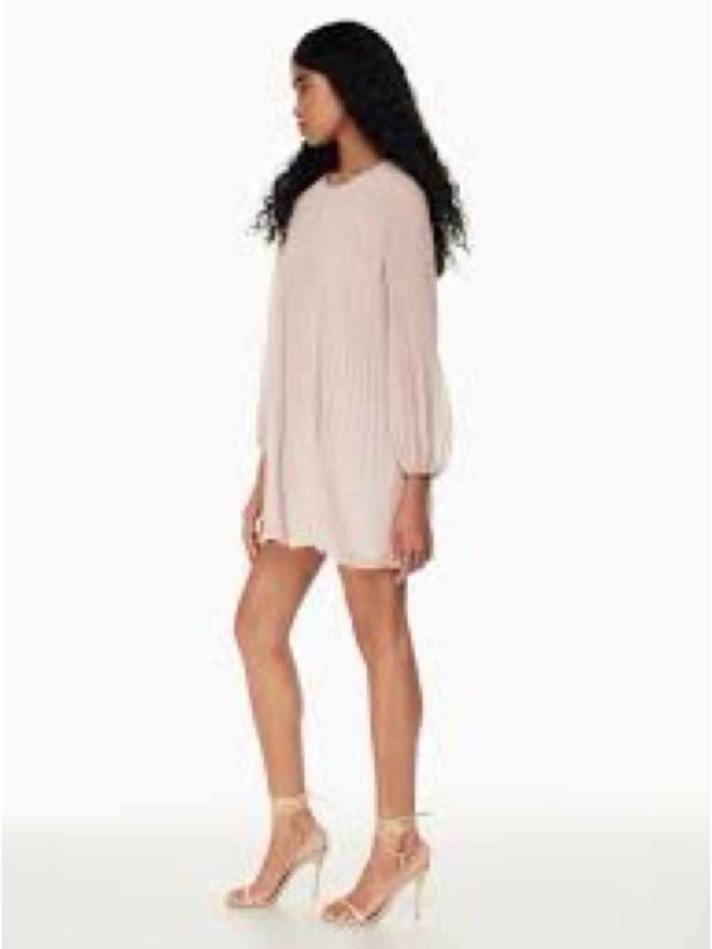 Wilfred Pleated Midi Dress in Blush - Picture 1 of 6